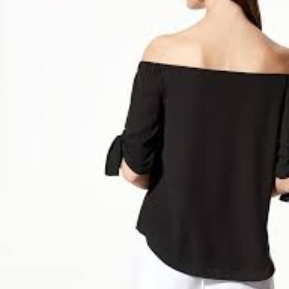 Aritzia Babaton Malik Black Cotton Off Should Top Size XS - Picture 2 of 13